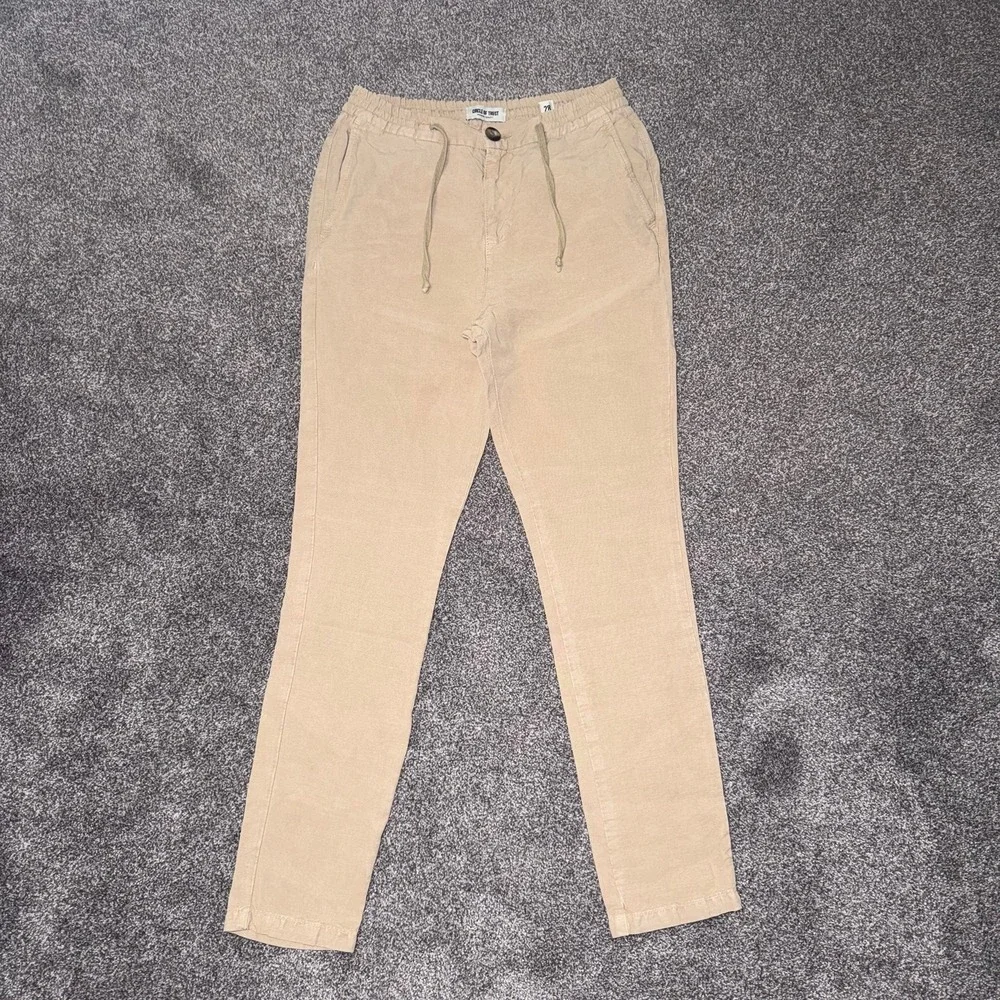 Circle of Trust Women's Khaki Linen Drawstring Pants - Size 28 (Size 6) - Picture 2 of 10